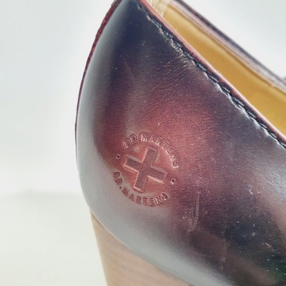 Dr Martens Diva Marlena 8 UK 10 US Leather High Heel Shoes Cherry Red RARE - Picture 5 of 12